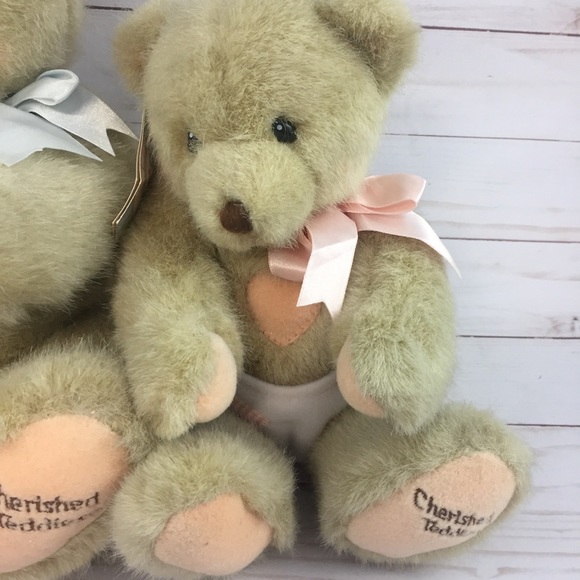 2 Dakin Cherished Teddies Plush 1994 Priscilla Hillman - Theodore and Baby Bear - Picture 2 of 13